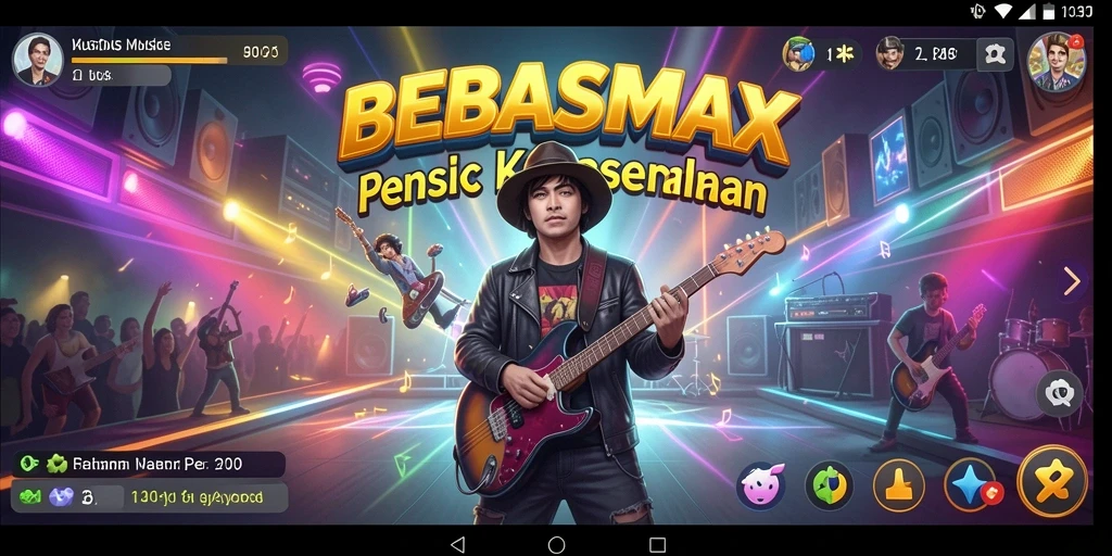 Tampilan gameplay seru BEBASMAX yang membuat pengguna terhibur.
