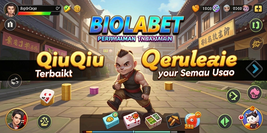 Tampilan gameplay seru dalam BIOLABET dengan QiuQiu yang menarik.