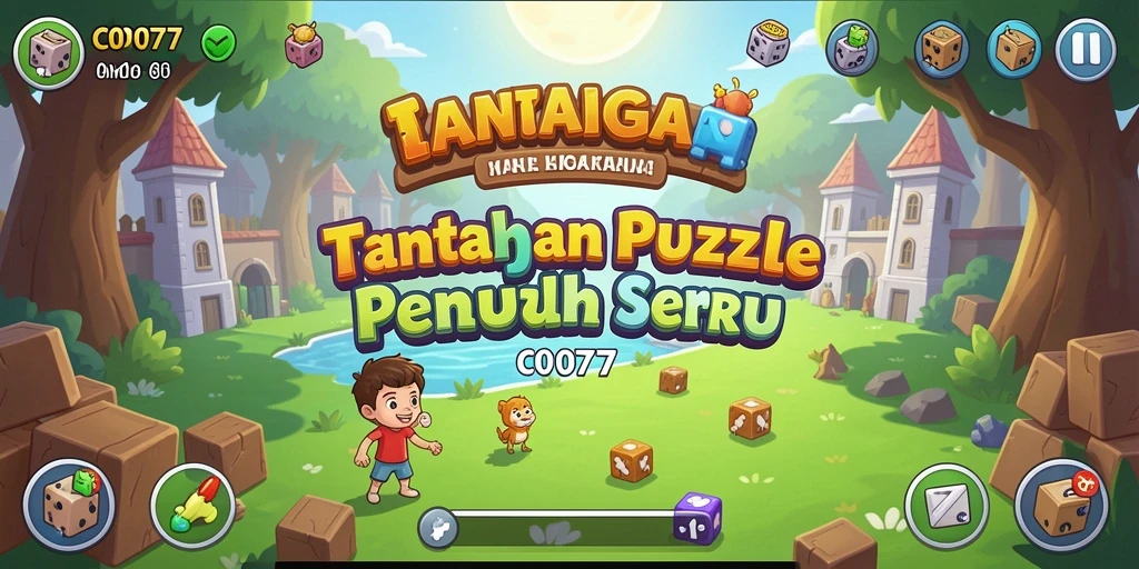 Tampilan gameplay C0077 dengan teka-teki menantang yang menarik.
