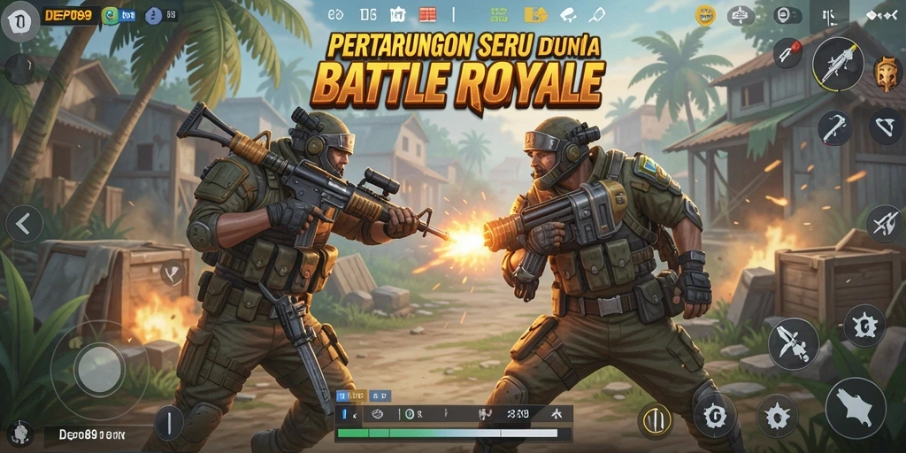 Gameplay menegangkan di DEPO89 Battle Royale.