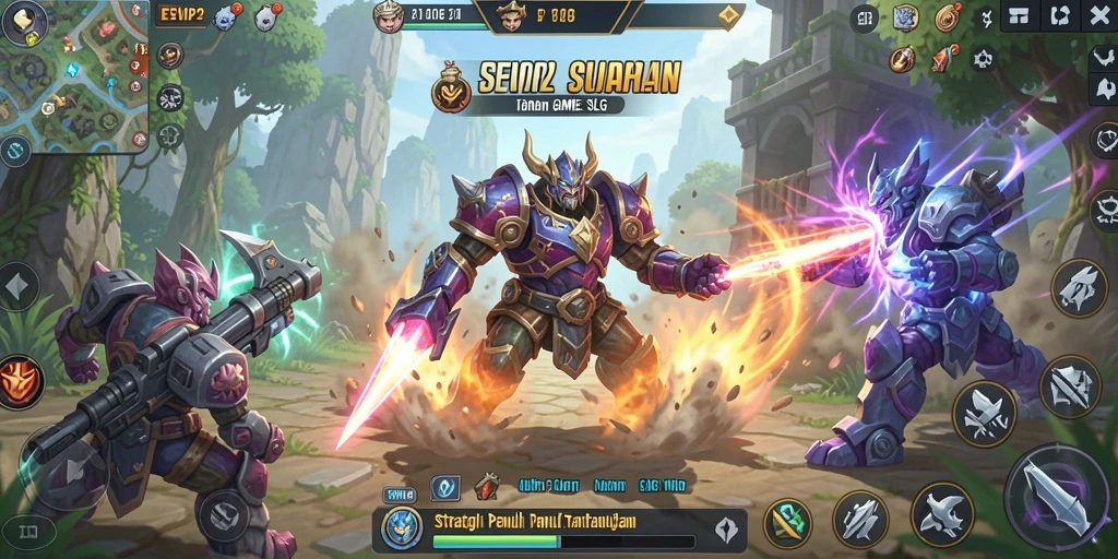 Tangkapan layar gameplay EVIP2 dengan aksi strategi yang intens.