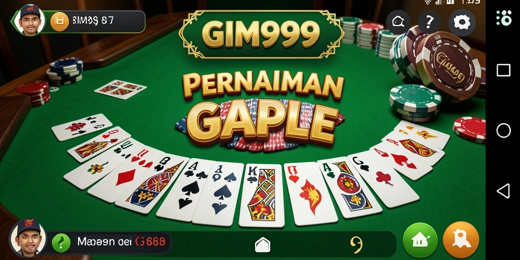 Tampilan gameplay GIM999 yang mendebarkan dalam permainan Gaple.