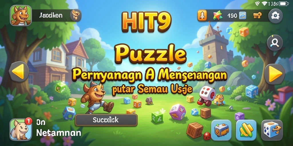 Screenshot gameplay HIT9 menampilkan berbagai teka-teki menarik.