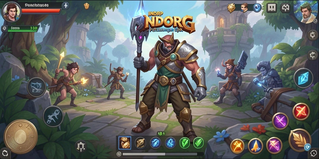 Tampilan gameplay RPG yang mendebarkan dalam INDORP.