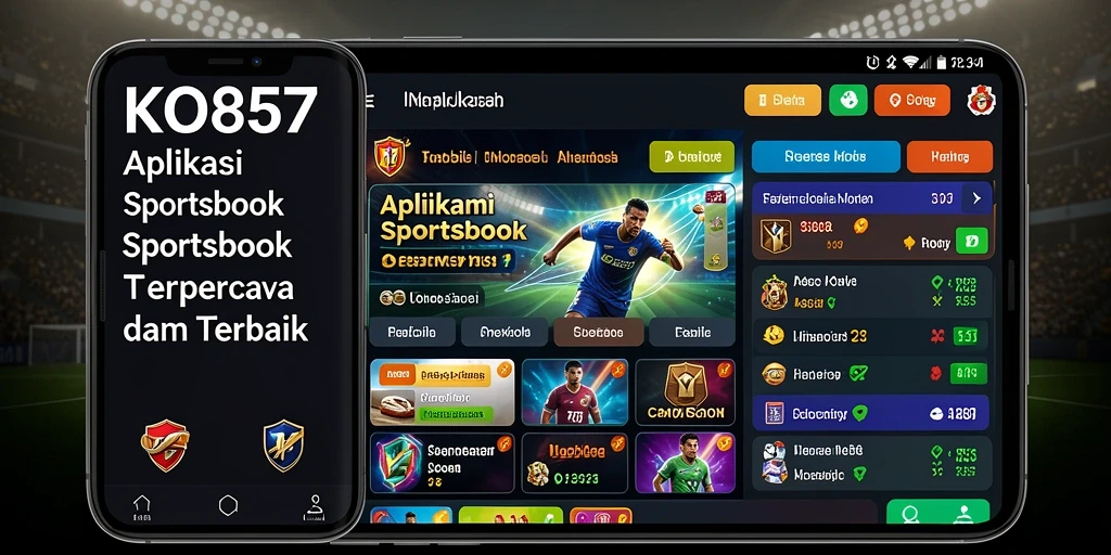 Tampilan menarik dari aplikasi KO857 untuk taruhan olahraga.