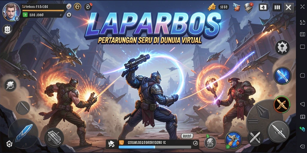 Tangkapan layar menunjukkan aksi pertarungan yang mendebarkan dalam LAPARBOS.