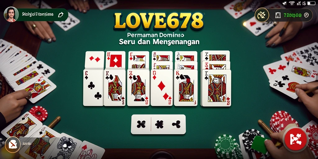 Screenshot gameplay LOVE678 menampilkan suasana seru permainan Domino.