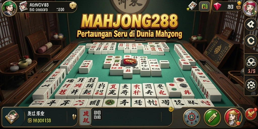 Tampilan gameplay pertarungan seru di MAHJONG288.