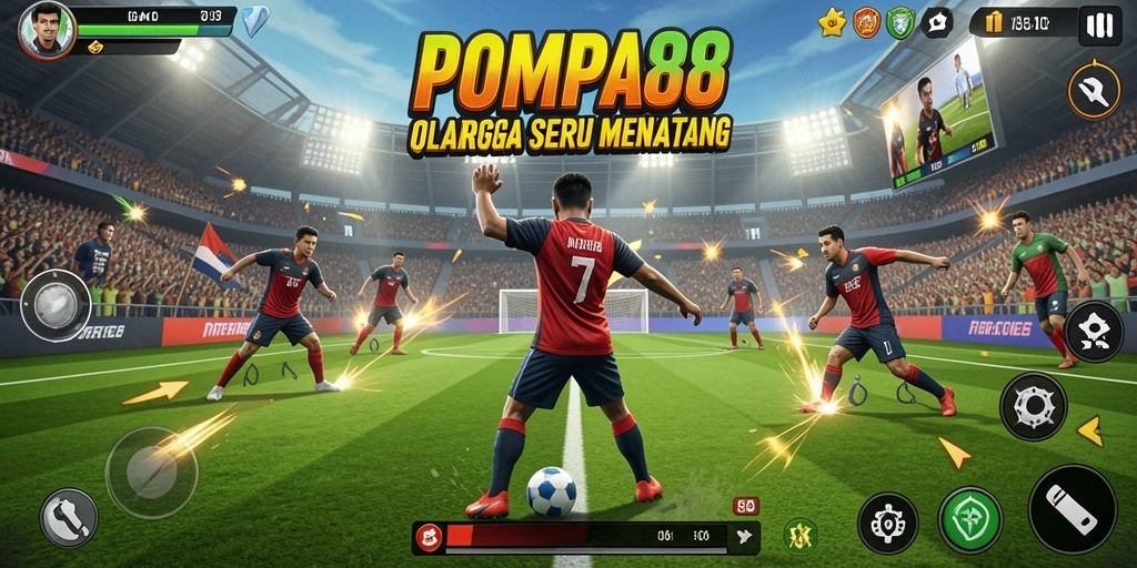 Tampilan seru gameplay POMPA88 yang menantang.