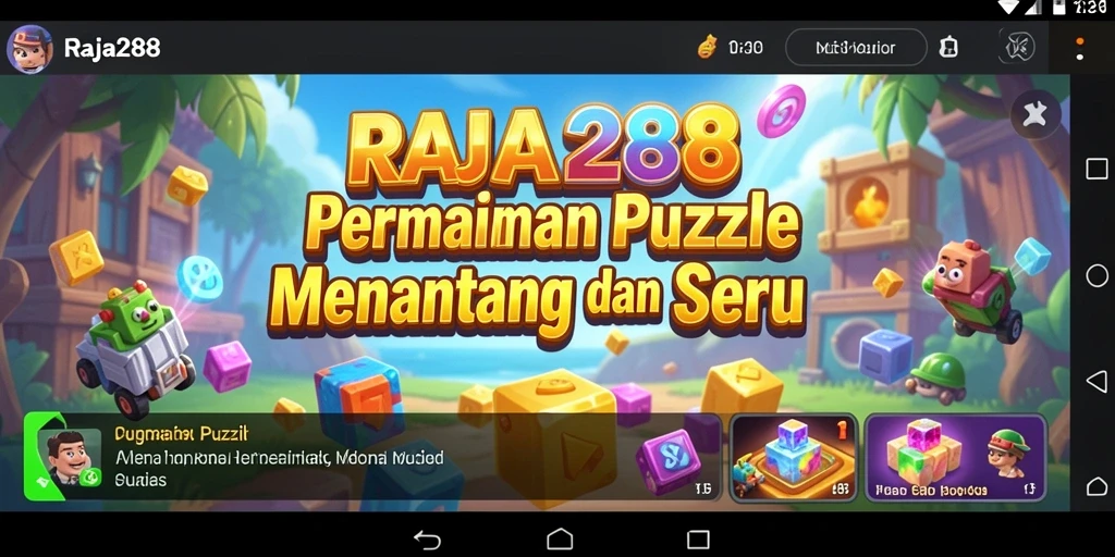 Screenshot menunjukkan momen seru dalam gameplay Puzzle RAJA288.