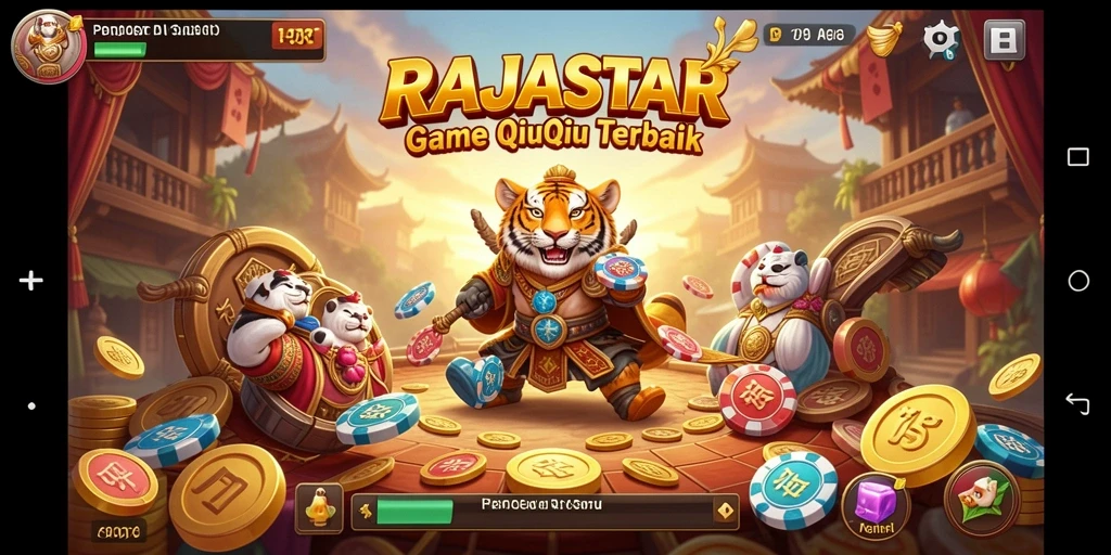 Gameplay seru dari RAJASTAR yang menampilkan QiuQiu.