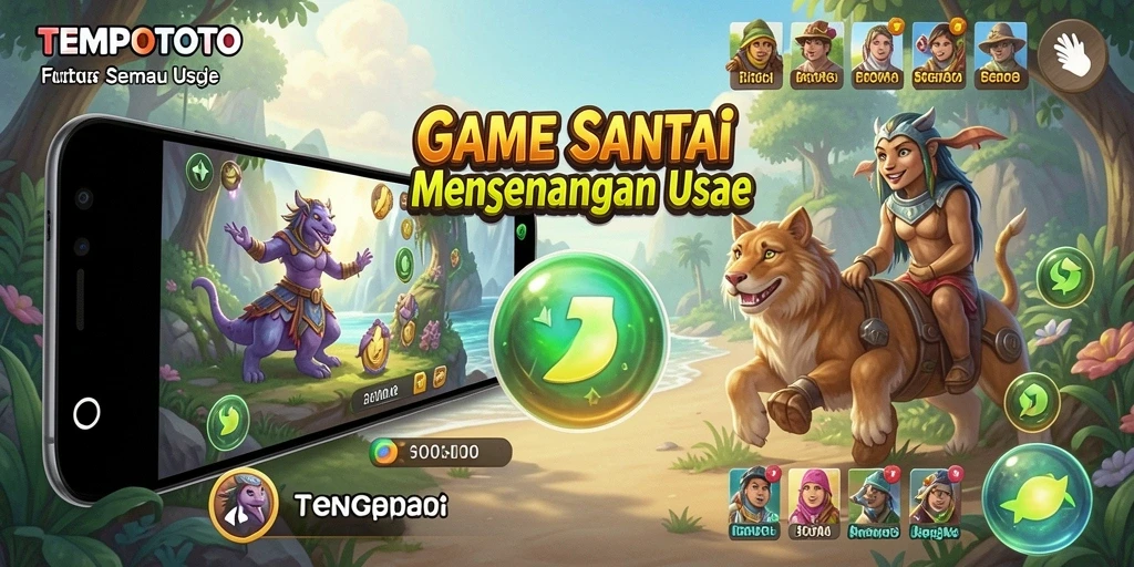 Screenshot TEMPOTOTO menampilkan gameplay yang mengasyikkan dan penuh warna.