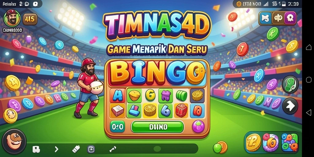 Tampilan gameplay Bingo yang seru di TIMNAS4D.